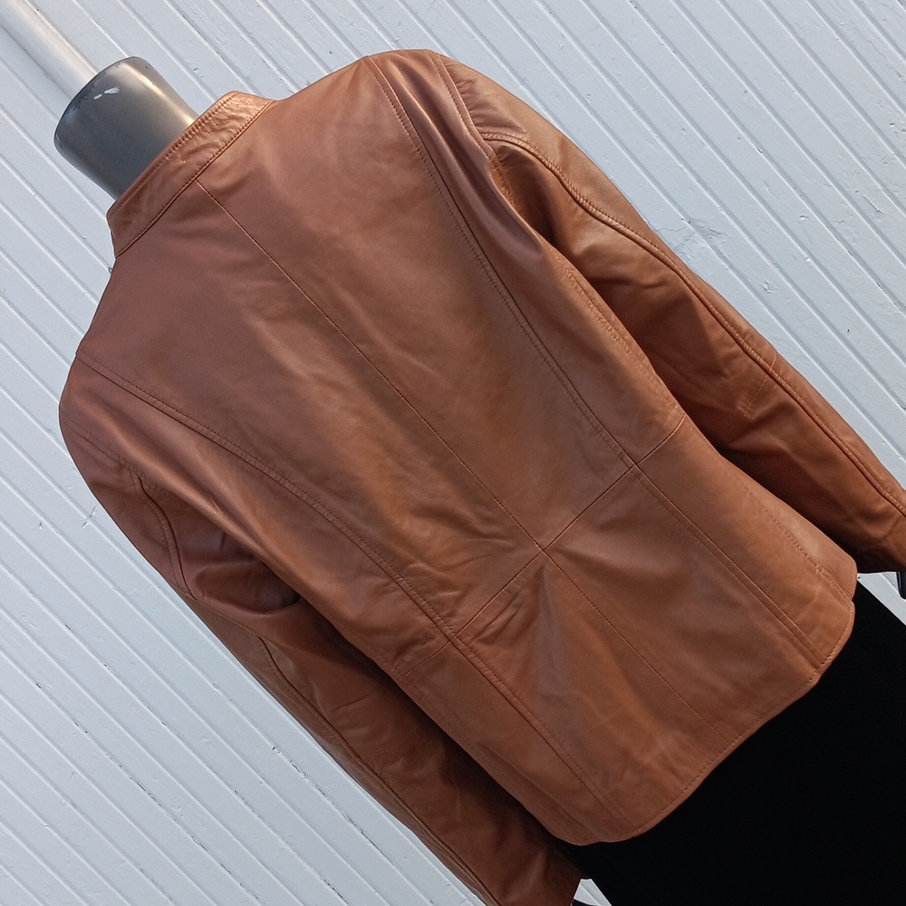 JESSICA LONDON GENUINE LEATHER FULL ZIP LUX JACKET (Pakistan) - Picture 17 of 17